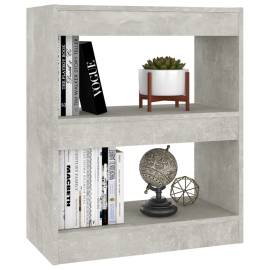 Bibliotecă/separator cameră, gri beton, 60x30x72 cm, 4 image