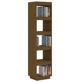 Bibliotecă/separator cameră, maro miere, 40x35x167 cm lemn pin, 4 image