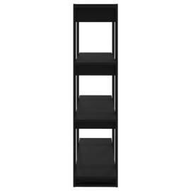 Bibliotecă/separator cameră, negru, 100x30x123,5 cm, 6 image