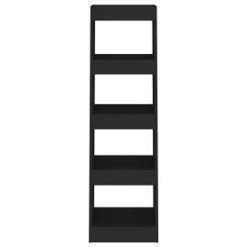 Bibliotecă/separator cameră, negru, 40x30x135 cm, 5 image