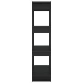 Bibliotecă/separator cameră, negru, 80x30x123,5 cm, 6 image
