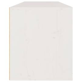 Dulap de perete, alb, 100x30x35 cm, lemn masiv de pin, 6 image