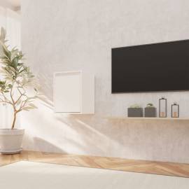 Dulap de perete, alb, 30x30x40 cm, lemn masiv de pin, 3 image