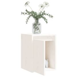 Dulap de perete, alb, 30x30x40 cm, lemn masiv de pin, 4 image