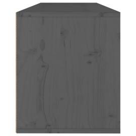 Dulap de perete, gri, 100x30x35 cm, lemn masiv de pin, 7 image
