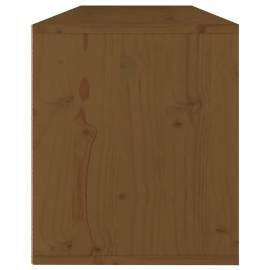 Dulap de perete, maro miere, 100x30x35 cm, lemn masiv de pin, 6 image