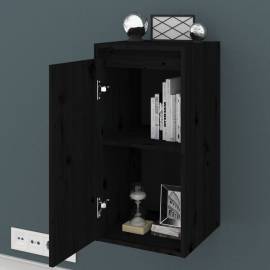 Dulap de perete, negru, 30x30x60 cm, lemn masiv de pin, 3 image