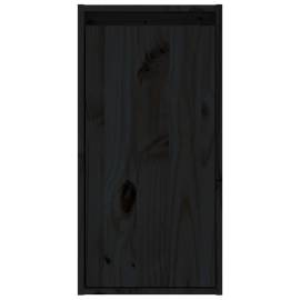 Dulap de perete, negru, 30x30x60 cm, lemn masiv de pin, 6 image