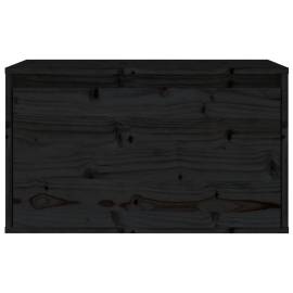 Dulap de perete, negru, 60x30x35 cm, lemn masiv de pin, 5 image
