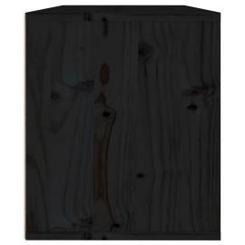 Dulap de perete, negru, 60x30x35 cm, lemn masiv de pin, 7 image