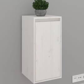 Dulapuri de perete, 2 buc., alb, 30x30x60 cm, lemn masiv de pin, 3 image