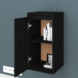 Dulapuri de perete, 2 buc., negru, 30x30x60 cm, lemn masiv pin, 4 image