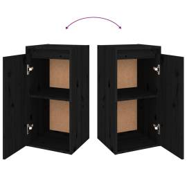 Dulapuri de perete, 2 buc., negru, 30x30x60 cm, lemn masiv pin, 10 image