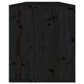 Dulapuri de perete, 2 buc., negru, 60x30x35 cm, lemn masiv pin, 8 image