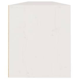 Dulapuri de perete 2 buc., alb, 100x30x35 cm, lemn masiv de pin, 6 image