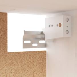 Dulapuri de perete 2 buc., alb, 100x30x35 cm, lemn masiv de pin, 7 image