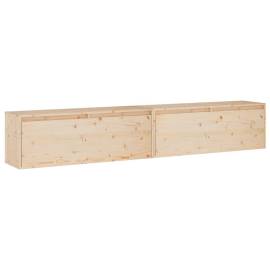 Dulapuri de perete 2 buc.,100x30x35 cm, lemn masiv de pin, 2 image