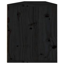 Dulapuri de perete 2 buc. negru 80x30x35 cm lemn masiv de pin, 6 image