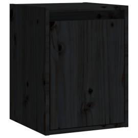 Dulapuri de perete 2 buc.negru, 30x30x40 cm, lemn masiv de pin, 5 image