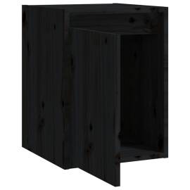 Dulapuri de perete 2 buc.negru, 30x30x40 cm, lemn masiv de pin, 8 image