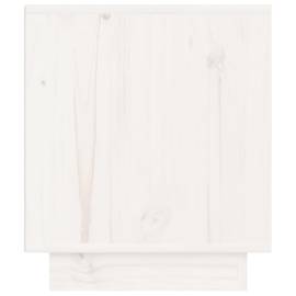 Noptieră, alb, 40x34x40 cm, lemn masiv de pin, 6 image