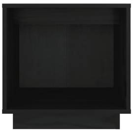 Noptieră, negru, 40x30x40 cm, lemn masiv de pin, 4 image