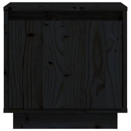 Noptieră, negru, 40x30x40 cm, lemn masiv de pin, 7 image