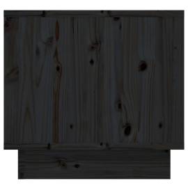 Noptiere, 2 buc., negru, 35x34x32 cm, lemn masiv de pin, 8 image