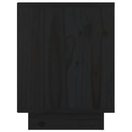 Noptiere, 2 buc., negru, 40x30x40 cm, lemn masiv de pin, 6 image