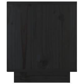 Noptiere, 2 buc., negru, 40x34x40 cm, lemn masiv de pin, 7 image