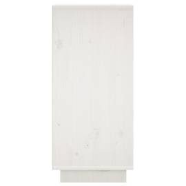 Servantă, alb, 31,5x34x75 cm, lemn masiv de pin, 7 image