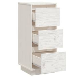 Servantă, alb, 32x34x75 cm, lemn masiv de pin, 7 image