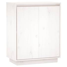 Servantă, alb, 60x34x75 cm, lemn masiv de pin, 2 image