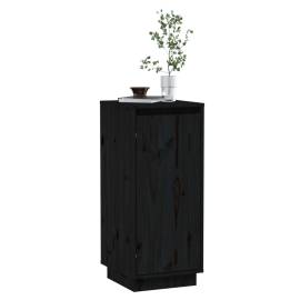 Servantă, negru, 31,5x34x75 cm, lemn masiv de pin, 4 image