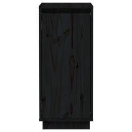 Servante, 2 buc., negru, 31,5x34x75 cm, lemn masiv de pin, 6 image