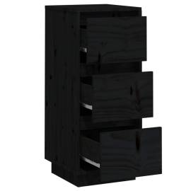 Servante, 2 buc., negru, 32x34x75 cm, lemn masiv de pin, 6 image