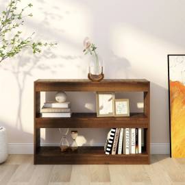 Bibliotecă/separator cameră, stejar maro, 100x30x72 cm, 4 image