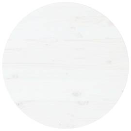 Blat de masă, alb, Ø80x2,5 cm, lemn masiv de pin