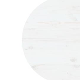 Blat de masă, alb, Ø80x2,5 cm, lemn masiv de pin, 3 image