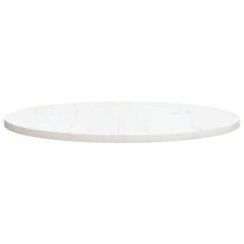 Blat de masă, alb, Ø80x2,5 cm, lemn masiv de pin, 2 image