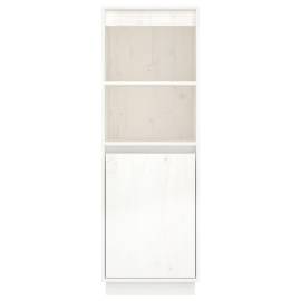 Dulap înalt, alb, 37x34x110 cm, lemn masiv de pin, 5 image