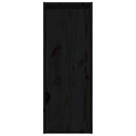 Dulapuri de perete, 2 buc., negru, 30x30x80 cm, lemn masiv pin, 7 image