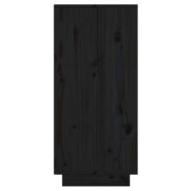 Servantă, negru, 60x34x75 cm, lemn masiv de pin, 7 image