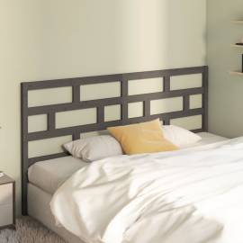 Tăblie de pat, gri, 186x4x100 cm, lemn masiv de pin, 3 image