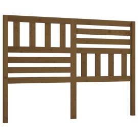 Tăblie de pat, maro miere, 141x4x100 cm, lemn masiv de pin, 2 image