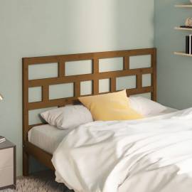 Tăblie de pat, maro miere, 166x4x100 cm, lemn masiv de pin, 2 image