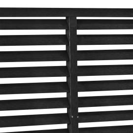 Gard tip oblon, negru, 180x180 cm, wpc, 4 image