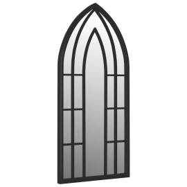 Oglindă de grădină, negru, 70x30 cm, fier uz exterior, 3 image