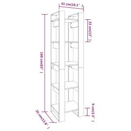 Bibliotecă/separator cameră, 41x35x160 cm, lemn masiv pin, 8 image
