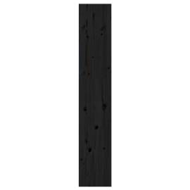 Bibliotecă/separator cameră negru 60x30x167,5 cm lemn masiv pin, 6 image